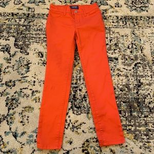 Hot Orange girls rockstar jeggings size 8